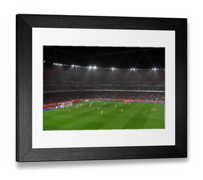 Framed Print : Arsenal WFC vs. FC Barcelona: A Battle in the UEFA Women's Champions League at Emirates Stadium