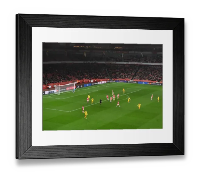 Framed Print : Arsenal WFC vs. FC Barcelona: A UEFA Women's Champions League Showdown at Emirates Stadium