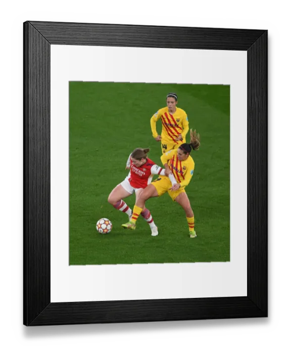 Framed Print : Arsenal vs. Barcelona: A Champions League Battle