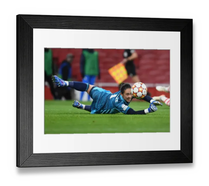 Framed Print : Arsenal WFC vs. FC Barcelona: A Battle in the UEFA Women's Champions League