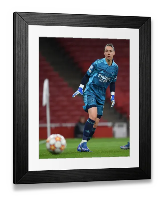 Framed Print : Battle in the Champions League: Arsenal WFC vs. FC Barcelona at Emirates Stadium