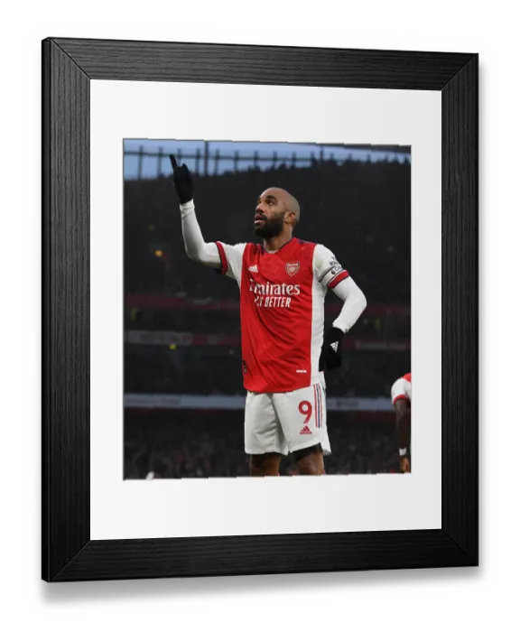 Framed Print : Alexis Lacazette Scores First Goal: Arsenal vs. Southampton, Premier League 2021-22