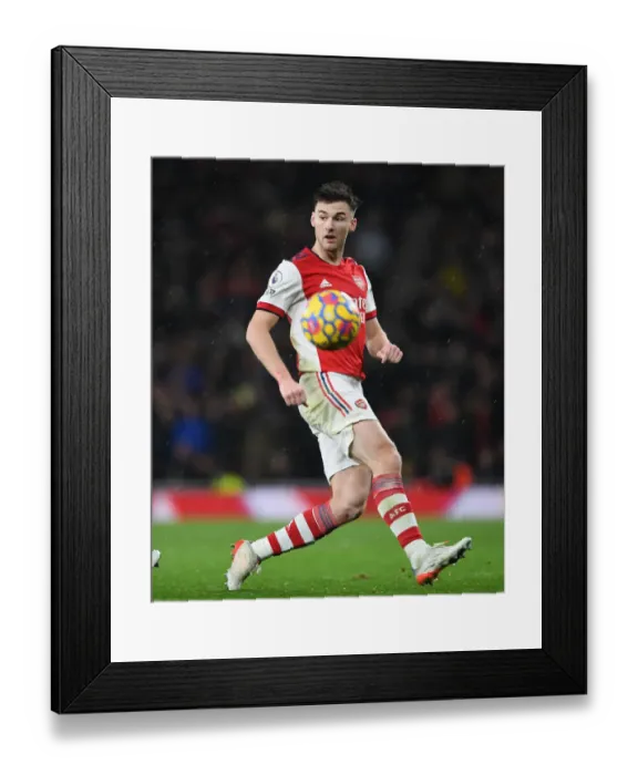 Framed Print : Arsenal's Kieran Tierney in Action: Arsenal vs Southampton (2021-22) Framed Print : Arsenal's Kieran Tierney in Action: Arsenal vs Southampton (2021-22)