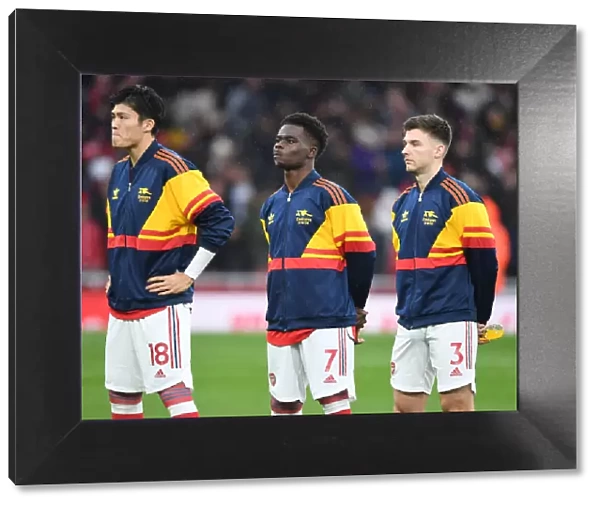 Arsenal Trio: Tierney, Saka, Tomiyasu - Pre-Match Huddle vs Southampton (Premier League 2021-22)
