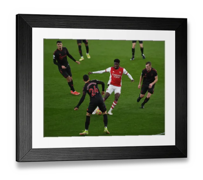 Framed Print : Arsenal vs Southampton: Thomas Partey Clashes with Ward-Prowse and Elyounoussi in Premier League Showdown