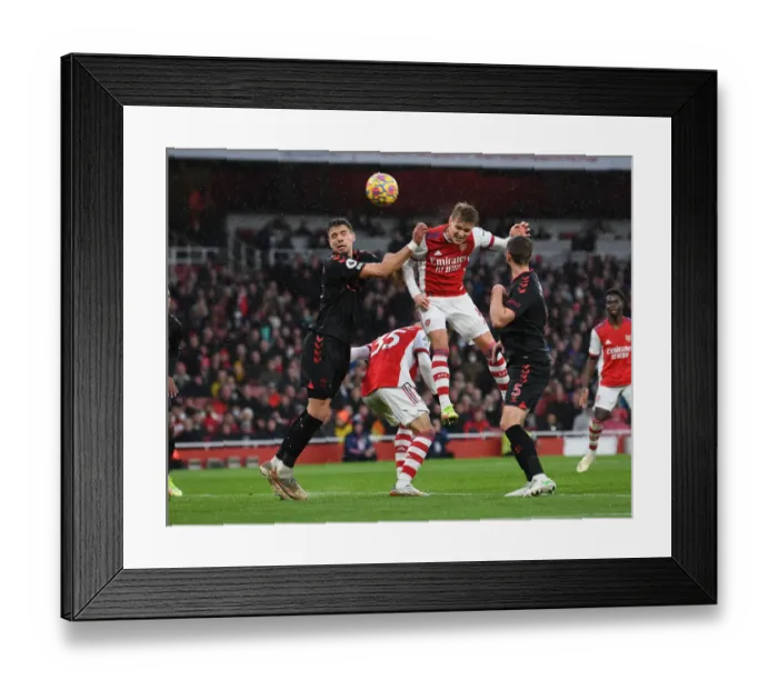 Framed Print : Martin Odegaard Scores Arsenal's Second Goal vs Southampton (Premier League 2021-22) Framed Print : Martin Odegaard Scores Arsenal's Second Goal vs Southampton (Premier League 2021-22)