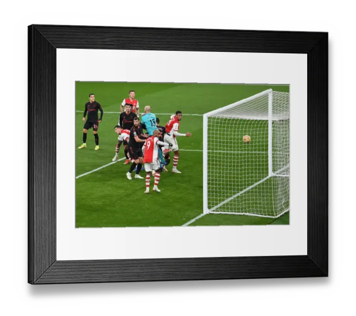 Framed Print : Gabriel Magalhaes Scores Arsenal's Third Goal vs Southampton (Premier League 2021-22)
