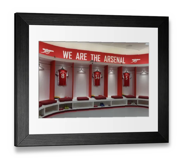 Framed Print : Arsenal Changing Room: Pre-Match Focus Against West Ham United (Premier League 2021-22) Framed Print : Arsenal Changing Room: Pre-Match Focus Against West Ham United (Premier League 2021-22)