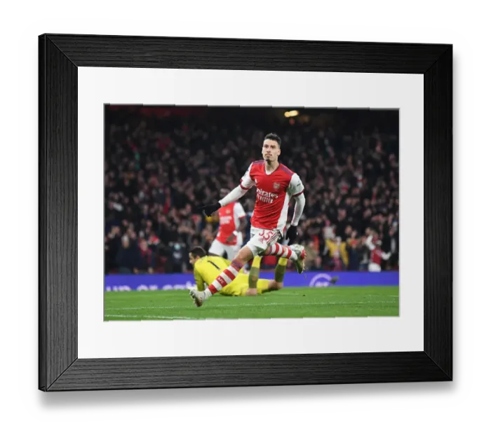 Framed Print : Martinelli Scores First: Arsenal's Premier League Victory Over West Ham United (15-12-2021)