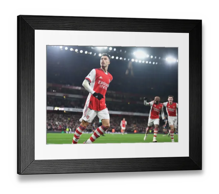 Framed Print : Martinelli Scores First: Arsenal vs. West Ham United, Premier League 2021-22 Framed Print : Martinelli Scores First: Arsenal vs. West Ham United, Premier League 2021-22