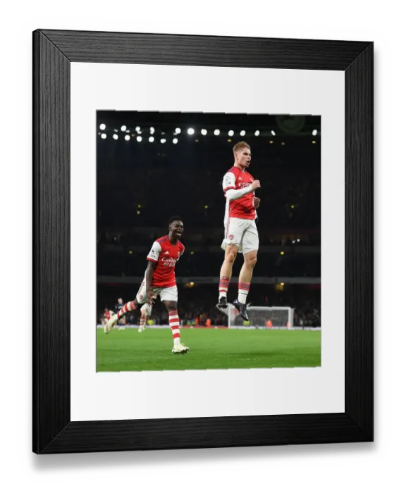 Framed Print : Arsenal's Smith Rowe and Saka: Celebrating Goals in Premier League Victory over West Ham Framed Print : Arsenal's Smith Rowe and Saka: Celebrating Goals in Premier League Victory over West Ham