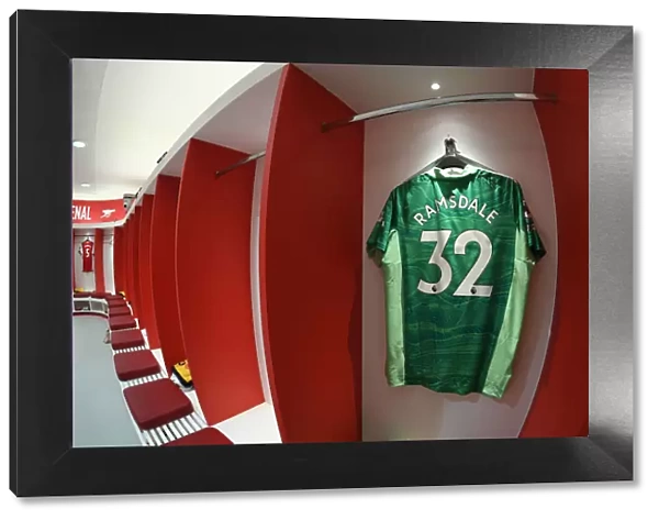Arsenal Changing Room: Aaron Ramsdale's Shirt Before Arsenal vs West Ham United (2021-22)