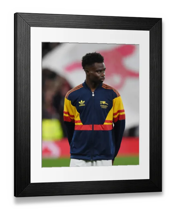 Framed Print : Arsenal's Bukayo Saka Gears Up for Arsenal v West Ham United in the Premier League Framed Print : Arsenal's Bukayo Saka Gears Up for Arsenal v West Ham United in the Premier League
