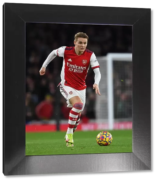 Arsenal's Martin Odegaard in Action against West Ham United - Premier League 2021-22