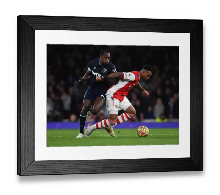 Framed Print : Gabriel vs. Antonio: A Premier League Showdown at Emirates Stadium Framed Print : Gabriel vs. Antonio: A Premier League Showdown at Emirates Stadium