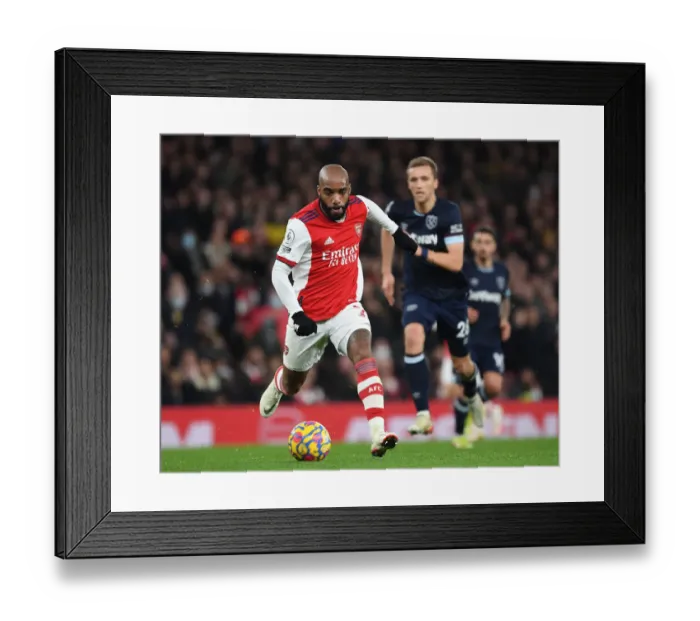 Framed Print : Alexis Lacazette in Action: Arsenal vs. West Ham United, Premier League 2021-22 Framed Print : Alexis Lacazette in Action: Arsenal vs. West Ham United, Premier League 2021-22