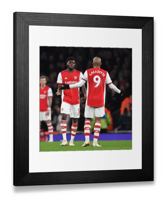 Framed Print : Arsenal's Thomas Partey and Alex Lacazette in Action against West Ham United, Premier League 2021-22 Framed Print : Arsenal's Thomas Partey and Alex Lacazette in Action against West Ham United, Premier League 2021-22