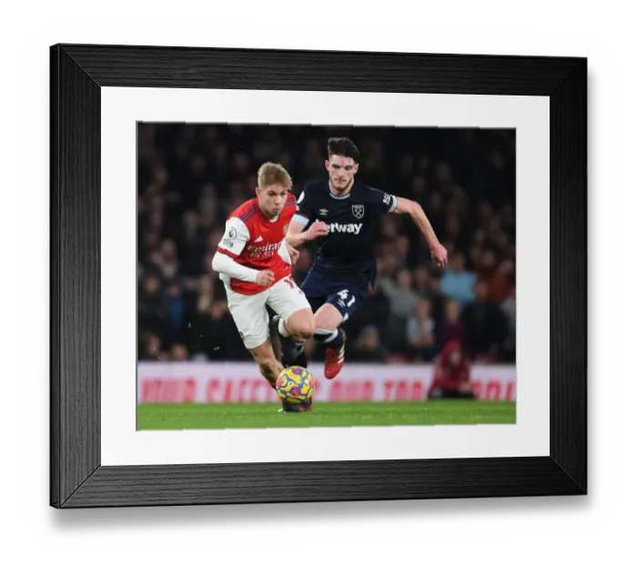 Framed Print : Emile Smith Rowe's Slick Moves: Outwitting Declan Rice in Arsenal's Premier League Victory Framed Print : Emile Smith Rowe's Slick Moves: Outwitting Declan Rice in Arsenal's Premier League Victory