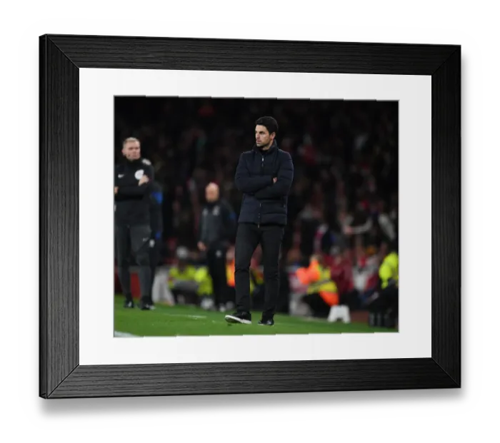 Framed Print : Mikel Arteta Leads Arsenal Against West Ham United in Premier League Showdown