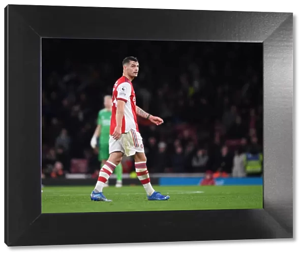 Granit Xhaka: Arsenal's Midfield Mastermind in Action Against West Ham United, Premier League 2021-22