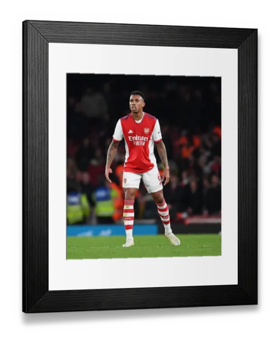 Framed Print : Gabriel in Action: Arsenal vs. West Ham United, Premier League 2021-22 Framed Print : Gabriel in Action: Arsenal vs. West Ham United, Premier League 2021-22