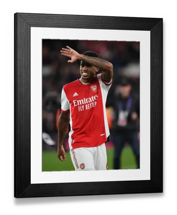 Framed Print : Gabriel Reacts: Arsenal vs West Ham United, Premier League 2021-22 Framed Print : Gabriel Reacts: Arsenal vs West Ham United, Premier League 2021-22