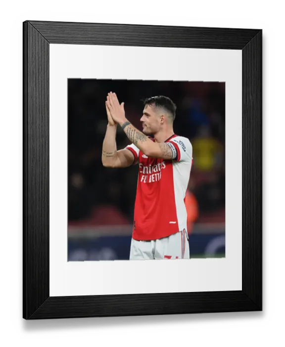 Framed Print : Granit Xhaka's Emotional Applause to Arsenal Fans: Arsenal vs West Ham United, Premier League 2021-22 Framed Print : Granit Xhaka's Emotional Applause to Arsenal Fans: Arsenal vs West Ham United, Premier League 2021-22
