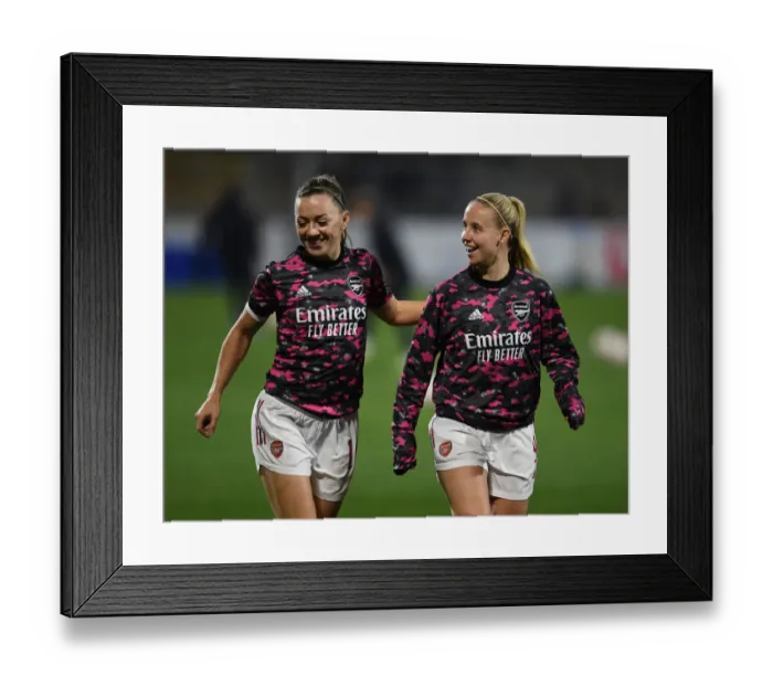 Framed Print : Arsenal Women Face Off Against 1899 Hoffenheim in UEFA Champions League Clash