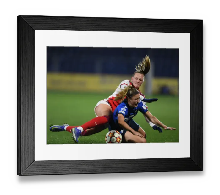 Framed Print : Arsenal vs. Hoffenheim: A Battle in the UEFA Women's Champions League Framed Print : Arsenal vs. Hoffenheim: A Battle in the UEFA Women's Champions League