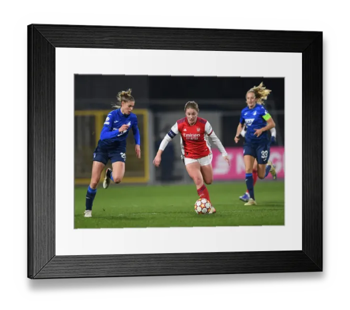 Framed Print : Arsenal vs. Hoffenheim: Battle in the UEFA Women's Champions League (December 2021)