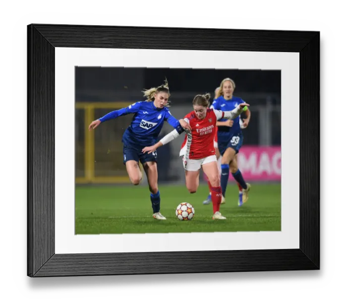 Framed Print : Arsenal vs. Hoffenheim: Clash in the UEFA Women's Champions League Framed Print : Arsenal vs. Hoffenheim: Clash in the UEFA Women's Champions League