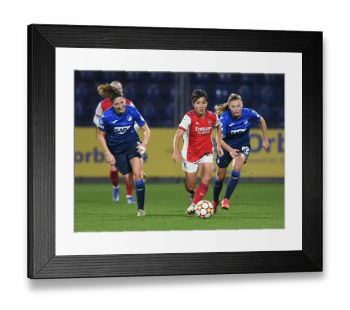 Framed Print : Champions Clash: Arsenal WFC vs. 1899 Hoffenheim - UEFA Women's Champions League Group C
