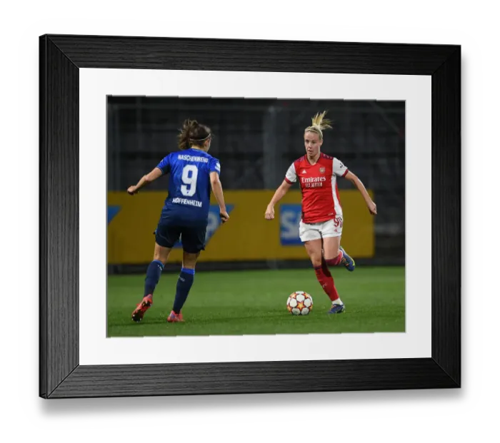 Framed Print : Arsenal vs. Hoffenheim: Battle in the UEFA Women's Champions League Framed Print : Arsenal vs. Hoffenheim: Battle in the UEFA Women's Champions League