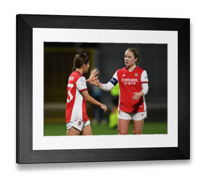 Framed Print : Mana Iwabuchi Scores, Arsenal WFC Tops Hoffenheim in UEFA Women's Champions League