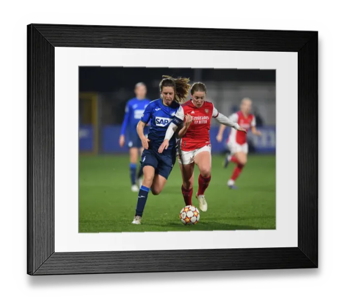 Framed Print : Arsenal vs. Hoffenheim: Battle in the UEFA Women's Champions League