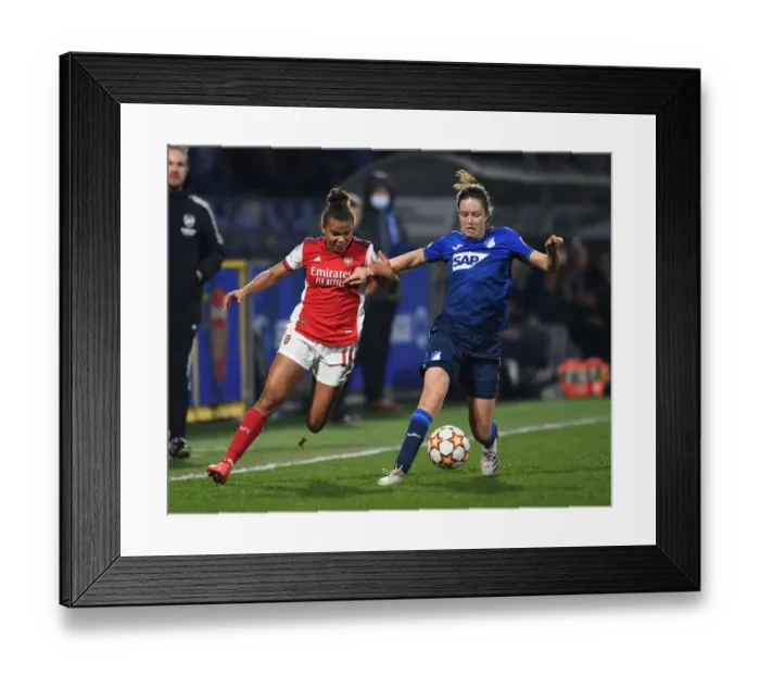 Framed Print : Arsenal Women Face Off Against 1899 Hoffenheim in UEFA Champions League Group C