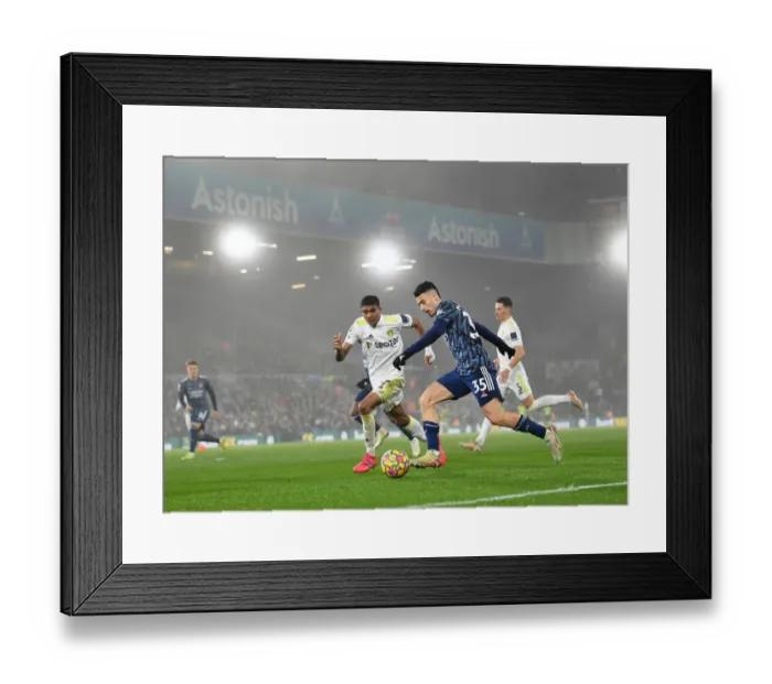 Framed Print : Arsenal vs Leeds United: Premier League Clash at Elland Road (December 2021)