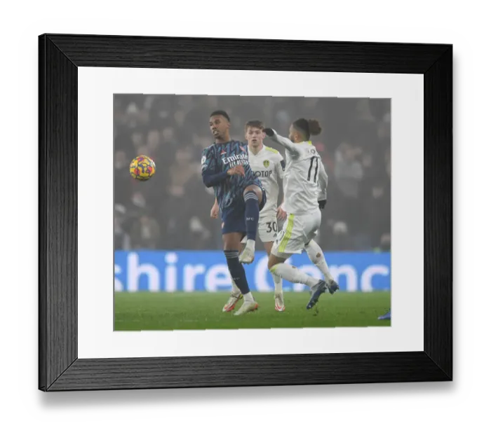 Framed Print : Arsenal vs Leeds United: Premier League Clash at Elland Road (December 2021)