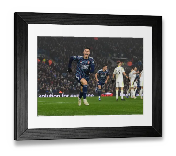 Framed Print : Martinelli Scores First: Leeds United vs. Arsenal, Premier League 2021-22 Framed Print : Martinelli Scores First: Leeds United vs. Arsenal, Premier League 2021-22