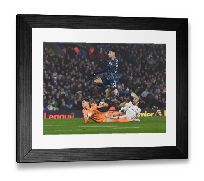 Framed Print : Gabriel Martinelli Scores Thrilling Debut Goal: Arsenal vs. Leeds United, Premier League 2021-22