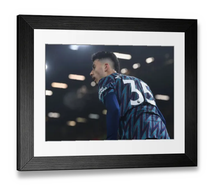 Framed Print : Gabriel Martinelli in Action: Premier League Battle - Leeds United vs. Arsenal (2021-22)