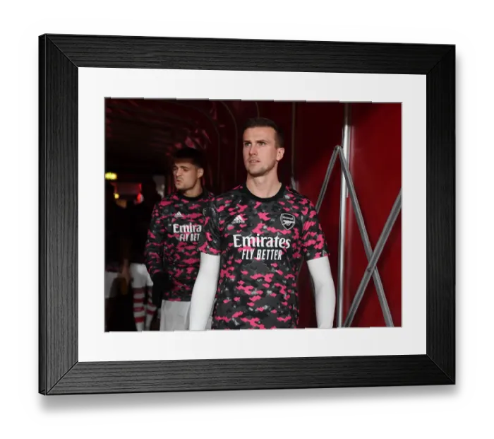 Framed Print : Arsenal's Rob Holding Gears Up for Carabao Cup Quarterfinal Showdown Against Sunderland