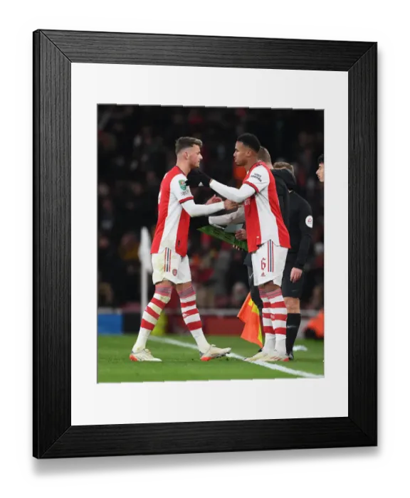 Framed Print : Arsenal Substitute Gabriel Replaces Ben White in Carabao Cup Quarterfinal vs Sunderland Framed Print : Arsenal Substitute Gabriel Replaces Ben White in Carabao Cup Quarterfinal vs Sunderland