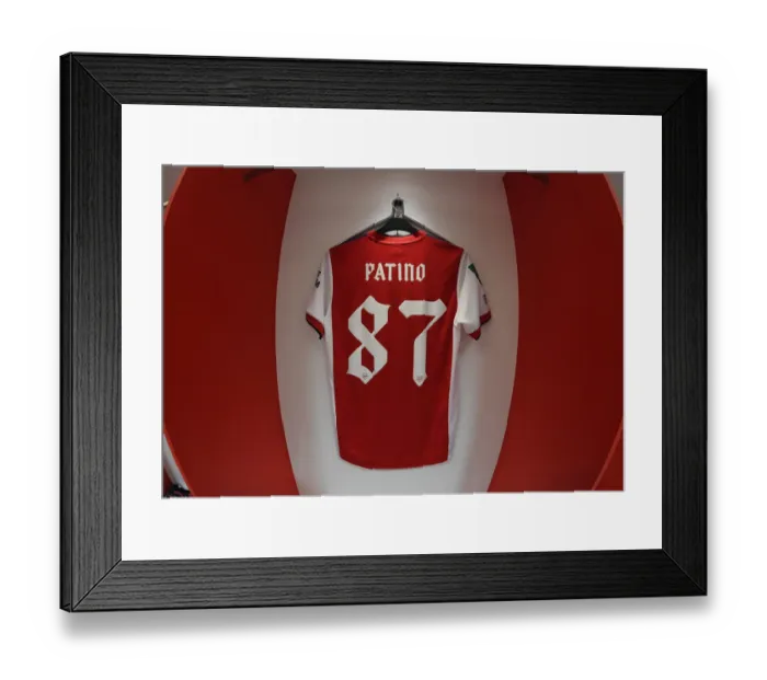 Framed Print : Arsenal's Charlie Patino: Ready for Quarterfinal Battle in Emirates Changing Room Framed Print : Arsenal's Charlie Patino: Ready for Quarterfinal Battle in Emirates Changing Room