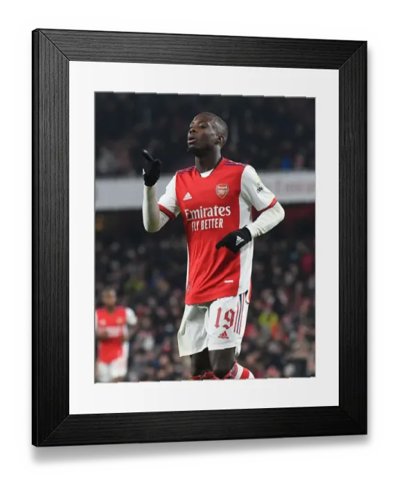 Framed Print : Pepe's Brace: Arsenal Reach Carabao Cup Semis Framed Print : Pepe's Brace: Arsenal Reach Carabao Cup Semis