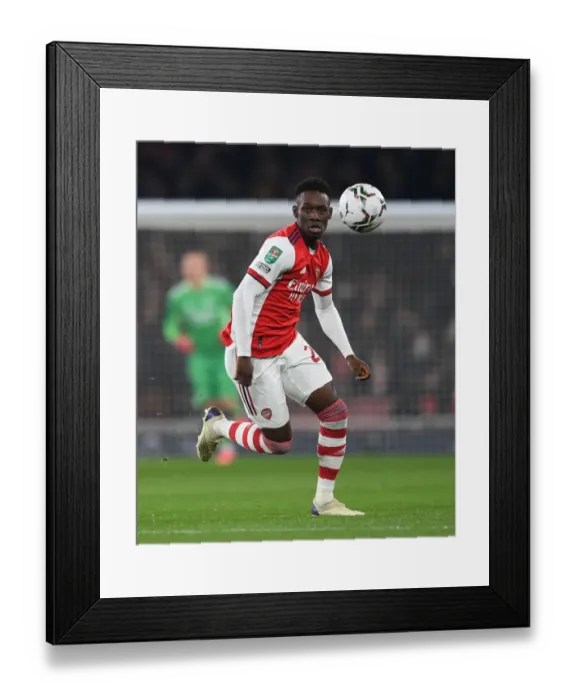 Framed Print : Flo Balogun Shines: Arsenal Reach Carabao Cup Quarter-Finals with Win over Sunderland
