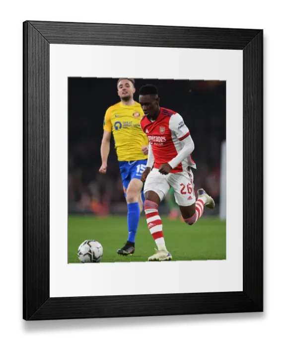 Framed Print : Flo Balogun Shines: Arsenal Advance to Carabao Cup Quarterfinals vs. Sunderland