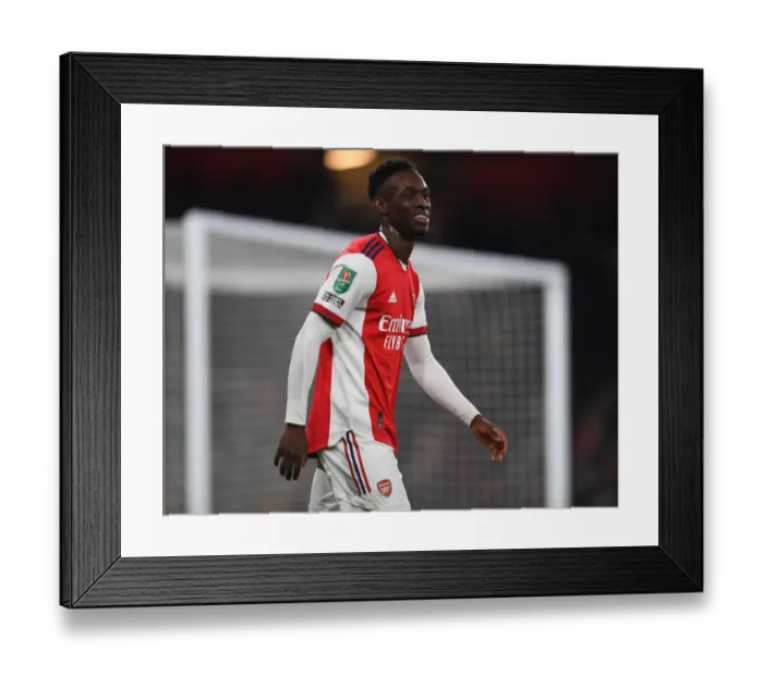 Framed Print : Arsenal Reach Carabao Cup Semis: Flo Balogun Shines in Win against Sunderland Framed Print : Arsenal Reach Carabao Cup Semis: Flo Balogun Shines in Win against Sunderland