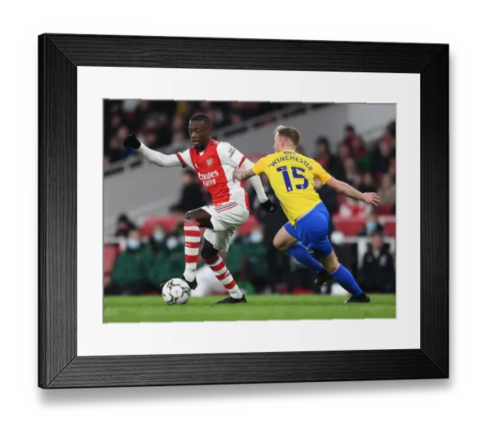 Framed Print : Arsenal vs Sunderland: Carabao Cup Battle - Pepe vs Winchester