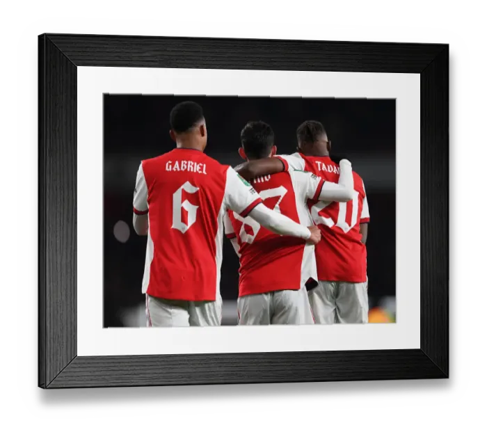 Framed Print : Arsenal's Five-Star Performance: Patino Scores Quarters Final Goal Against Sunderland